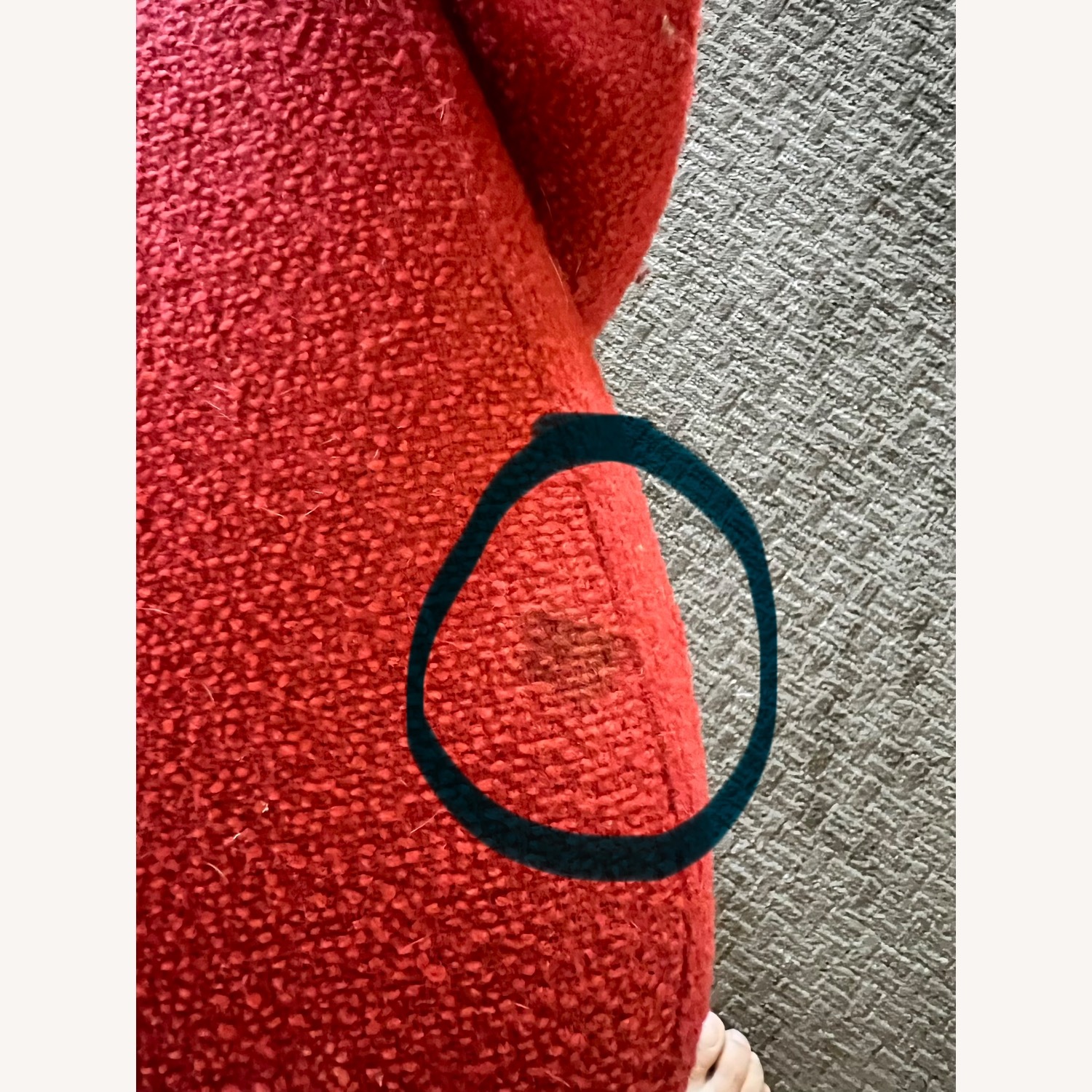 Knoll Red Fabric Dining Chair - image-3