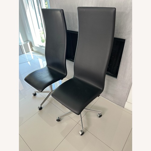 Used Fritz Hansen Black Leather Office Chairs for sale on AptDeco
