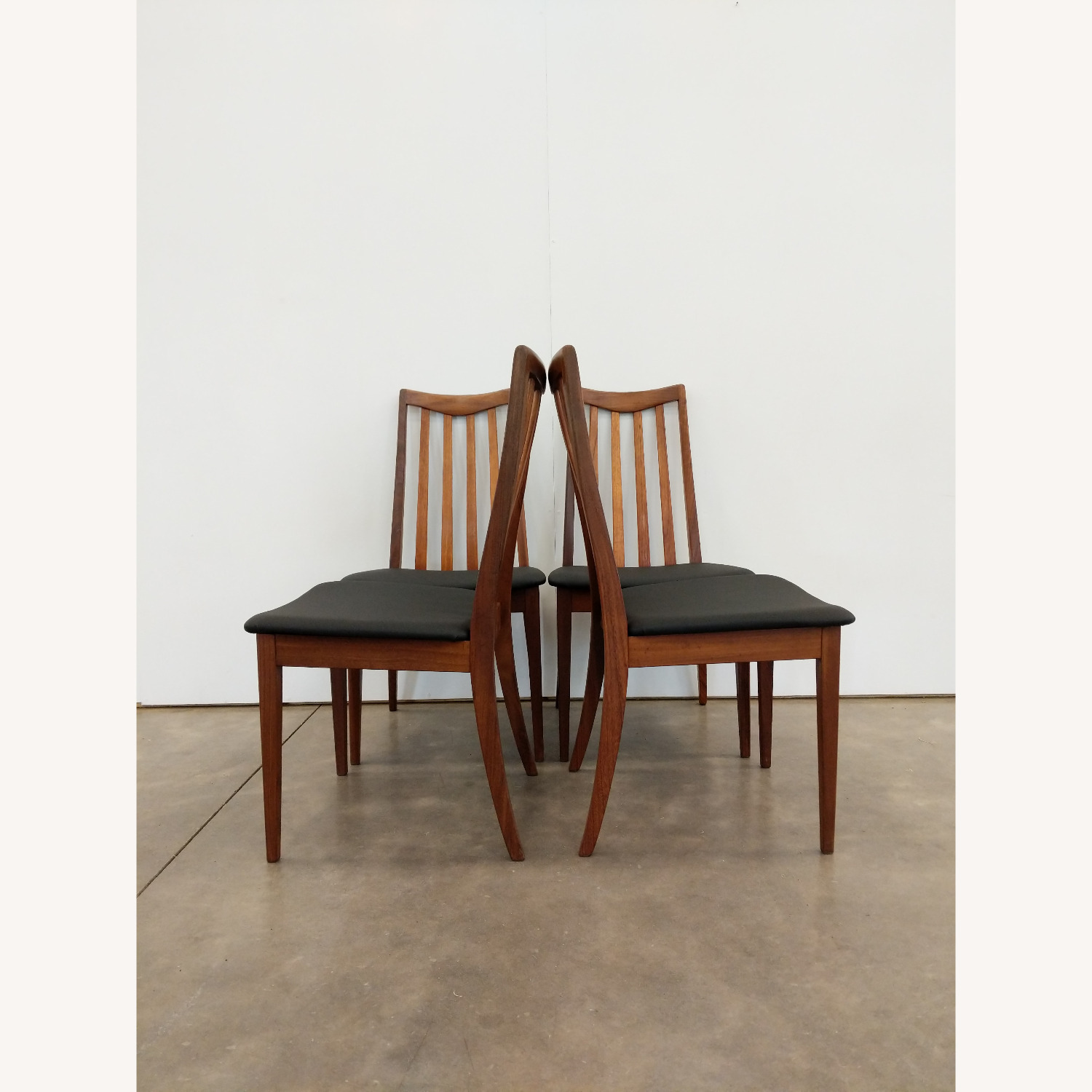 4 Vintage Mid Century Modern G Plan Dining Chairs - image-4