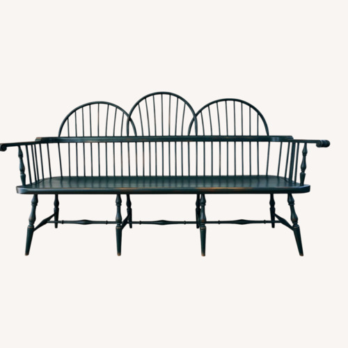 Used Antique Solid Wood Green Bench for sale on AptDeco