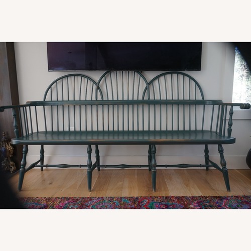 Used Antique Solid Wood Green Bench for sale on AptDeco