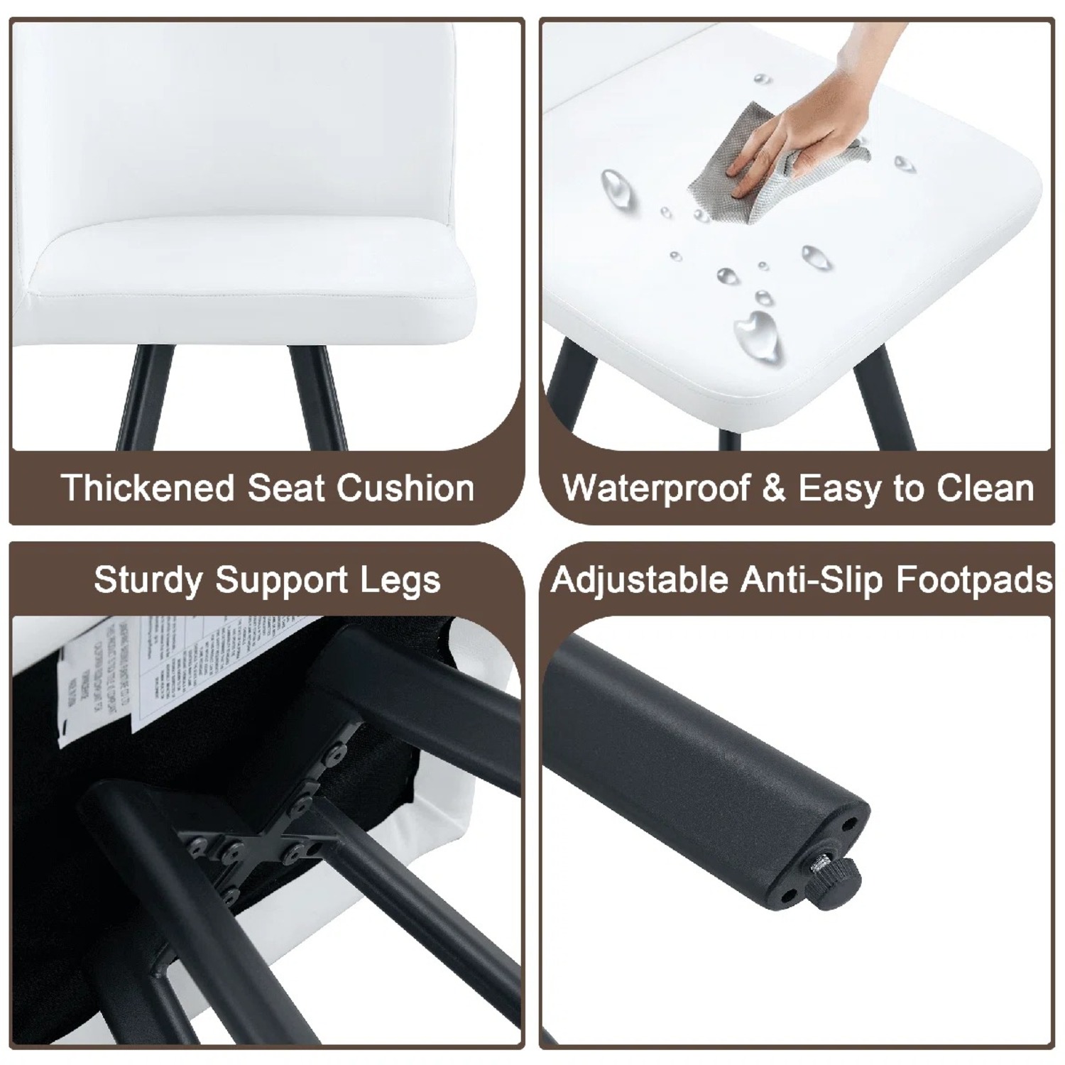  Wayfair Wood Dining Table Set With 6 PU Leather Chairs - image-3