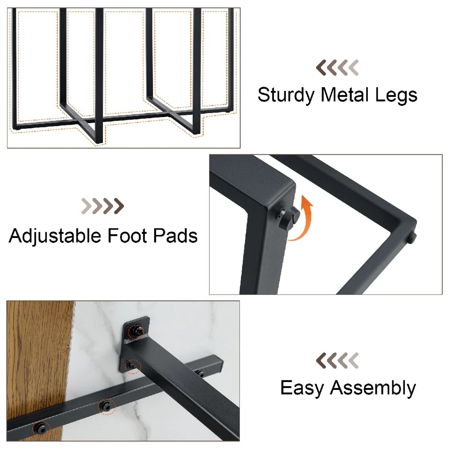  Wayfair Wood Dining Table Set With 6 PU Leather Chairs - image-5