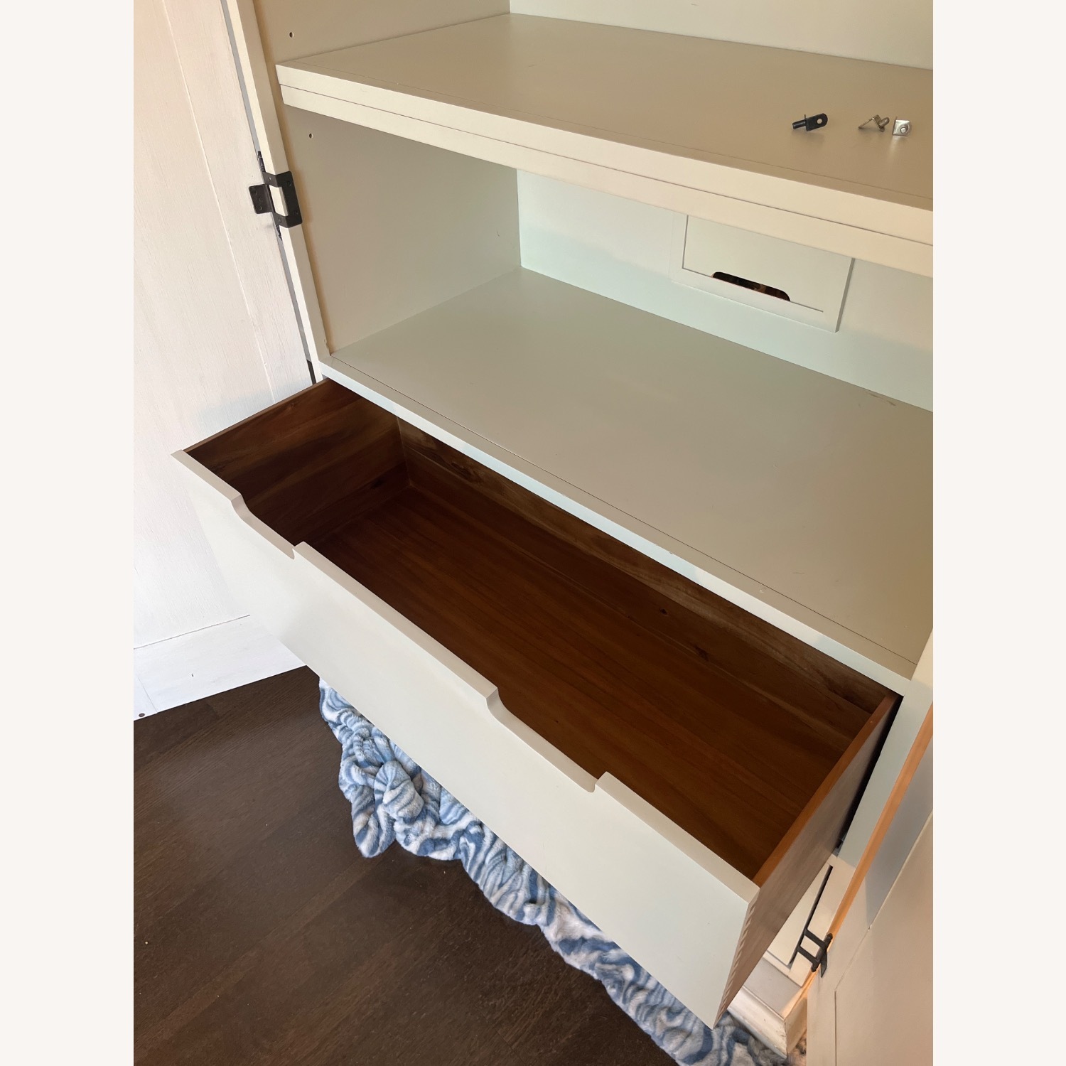 Restoration Hardware White Wood Armoire - image-7