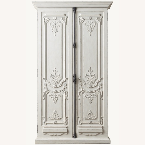 Used Restoration Hardware White Wood Armoire for sale on AptDeco