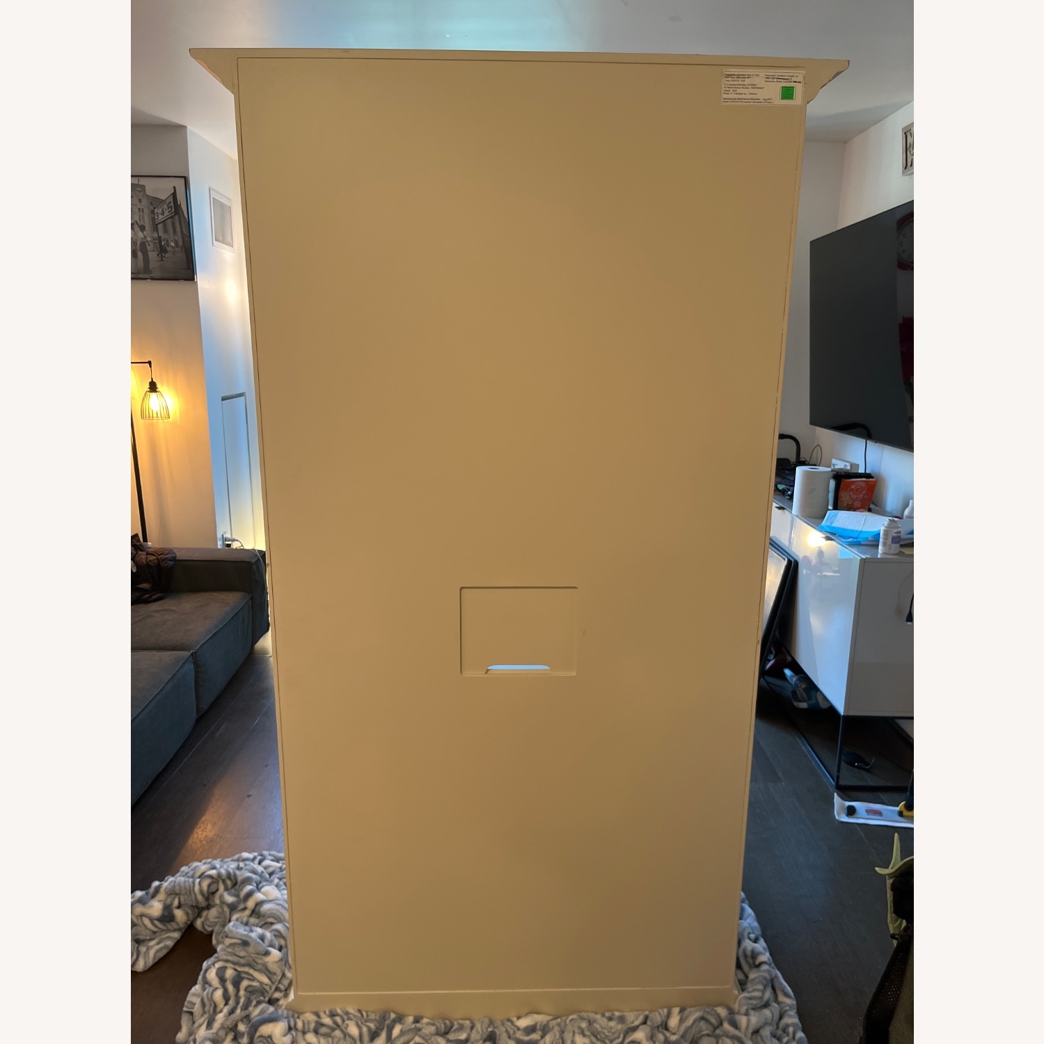 Restoration Hardware White Wood Armoire - image-5