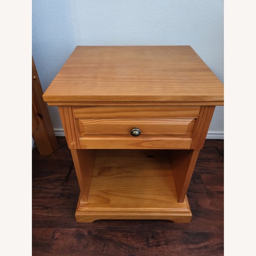 Used Pair of Solid Pine Nightstands with Drawer for sale on AptDeco
