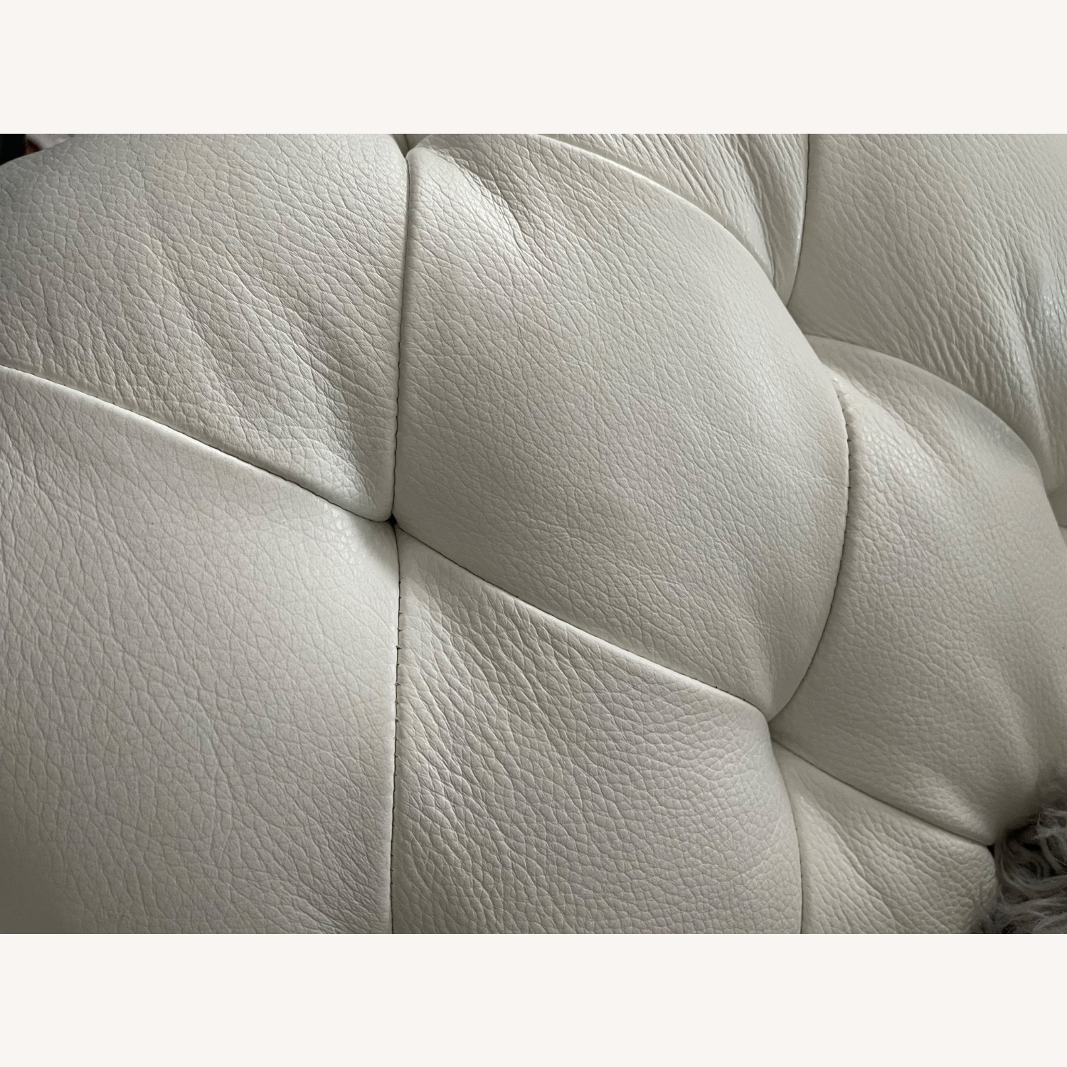 White Leather 3+ Piece Sectional - image-7