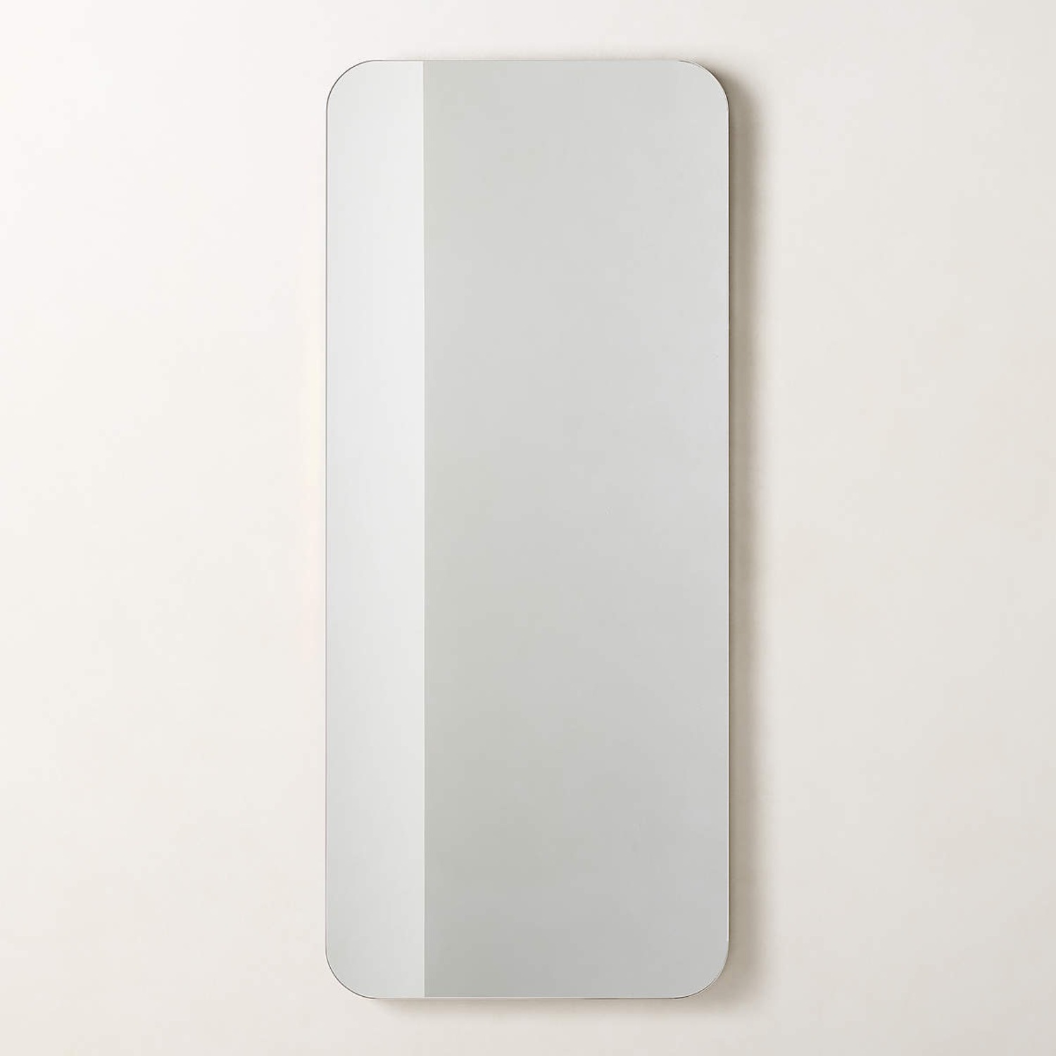 CB2 Audre Unlacquered Brass Rectangular Wall Mirror - image-1