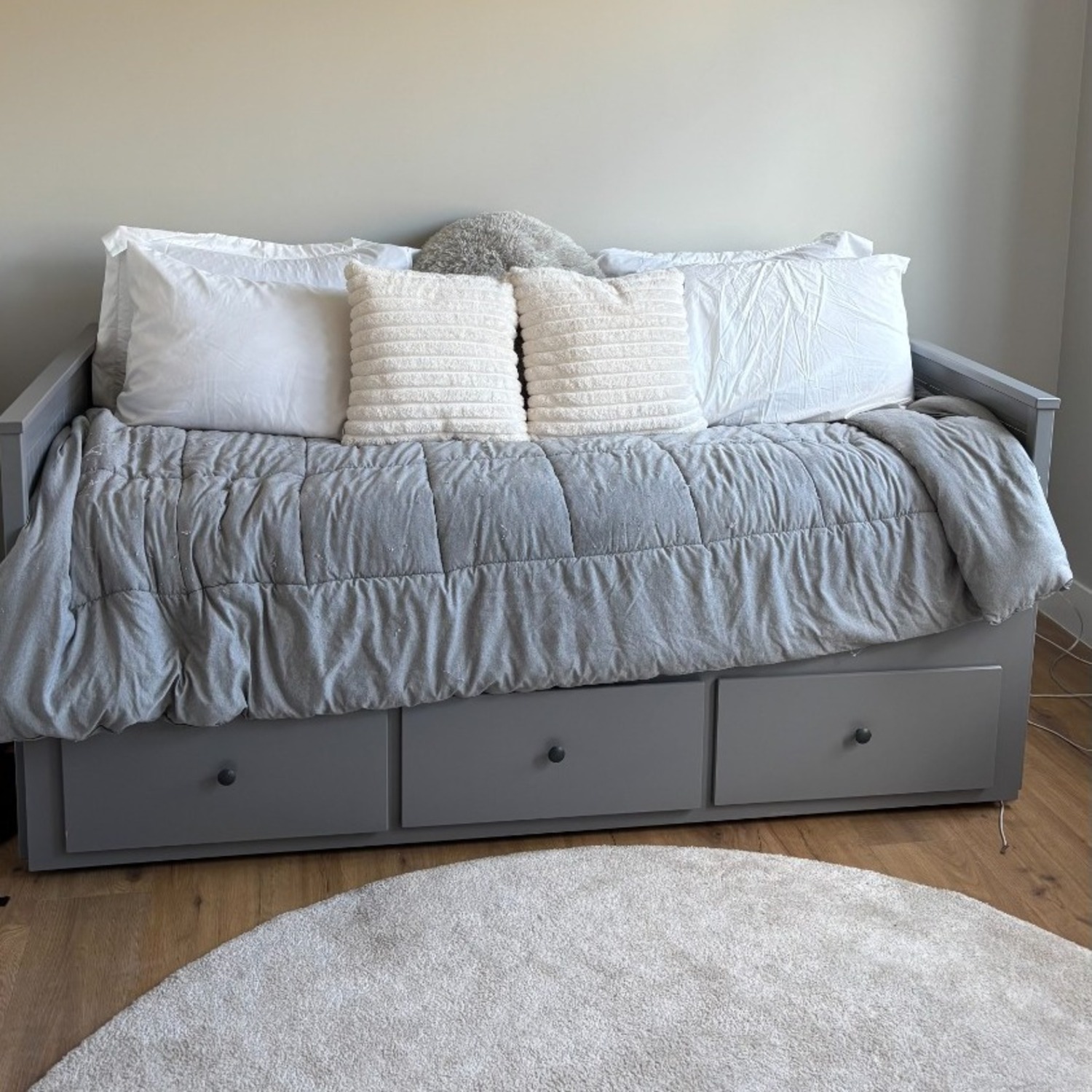 IKEA Dark Gray Wood Daybed - image-1