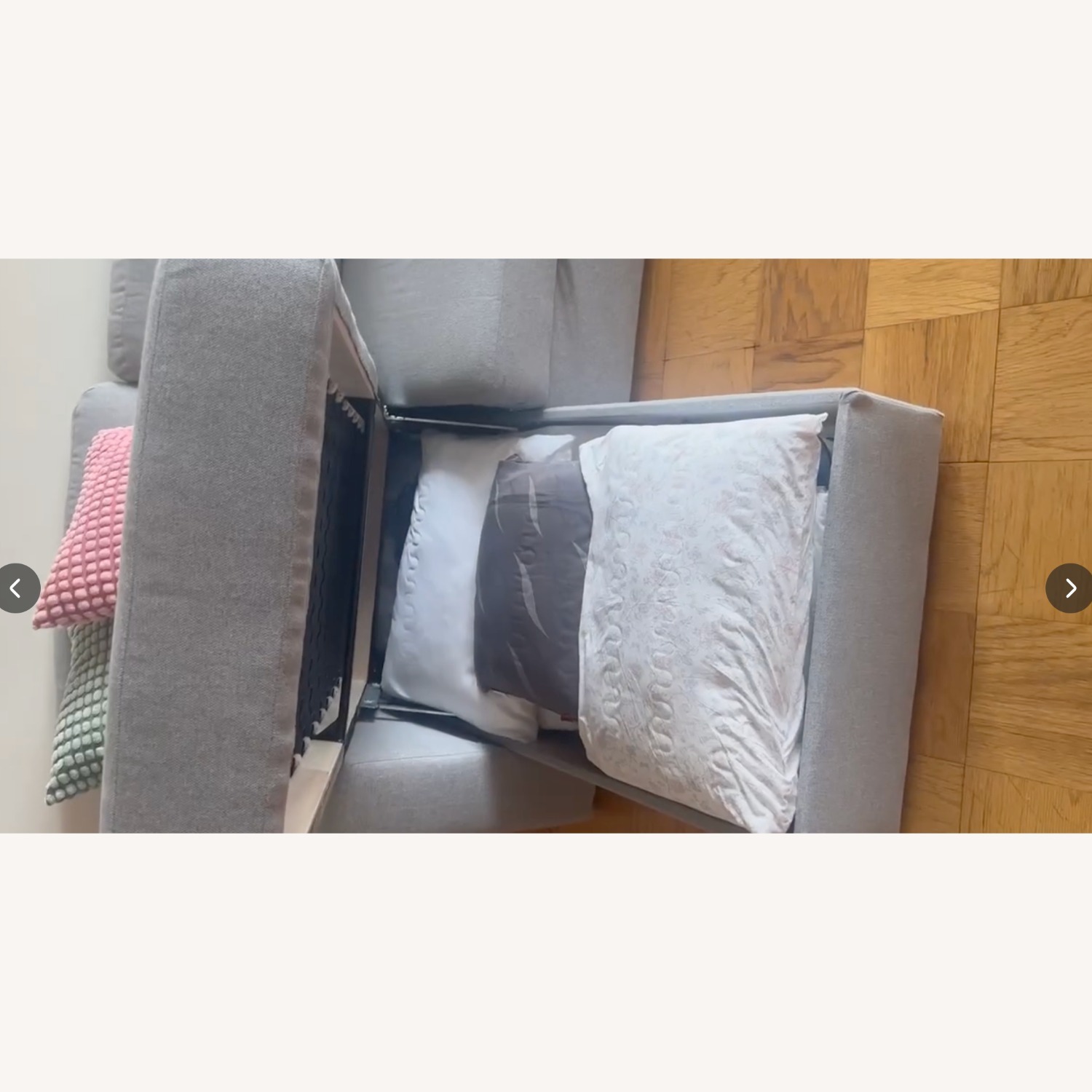 IKEA Light Gray Sleeper Sofa - image-4