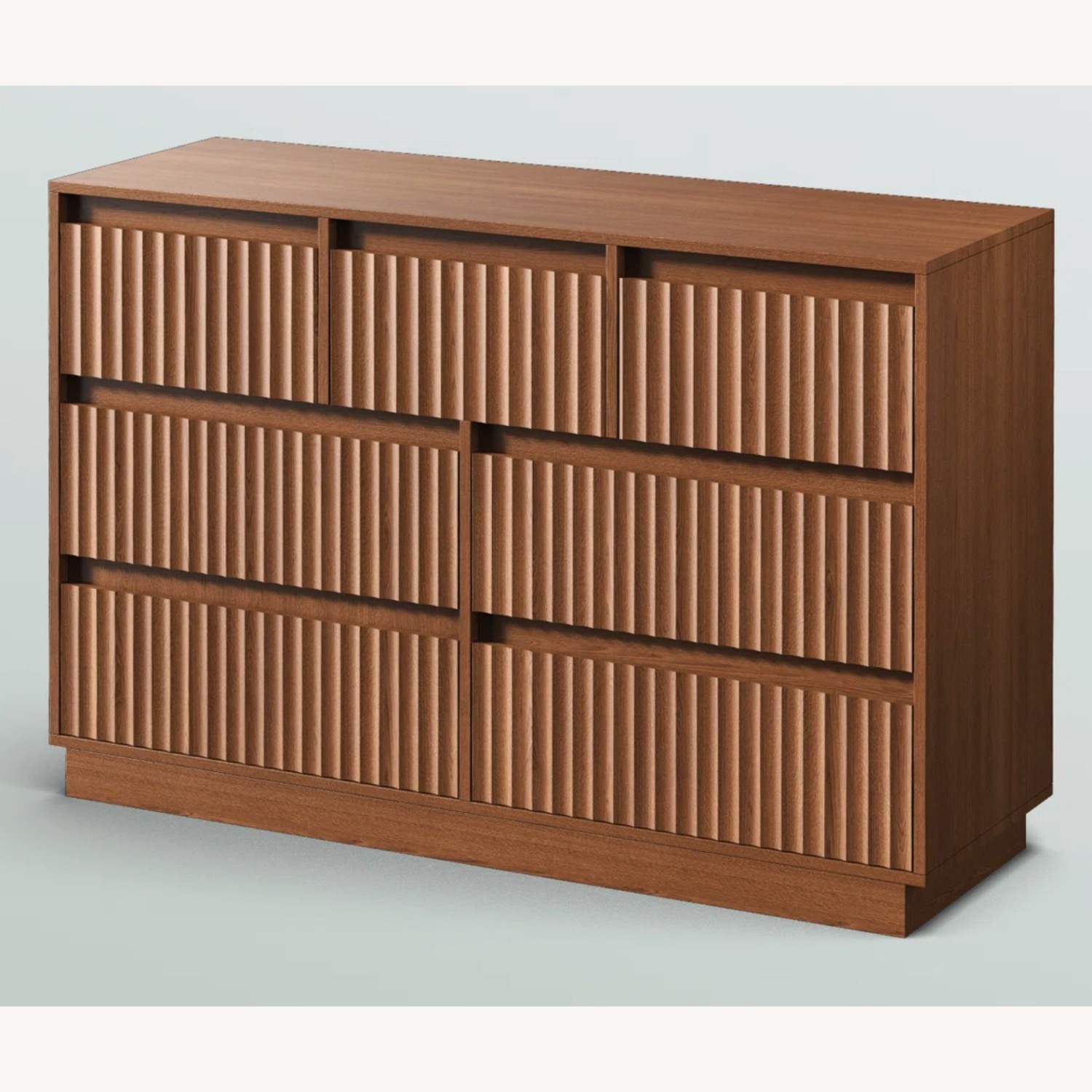 Wayfair 2x 7-Drawer Walnut Fluted Double Dressers - Built - image-3