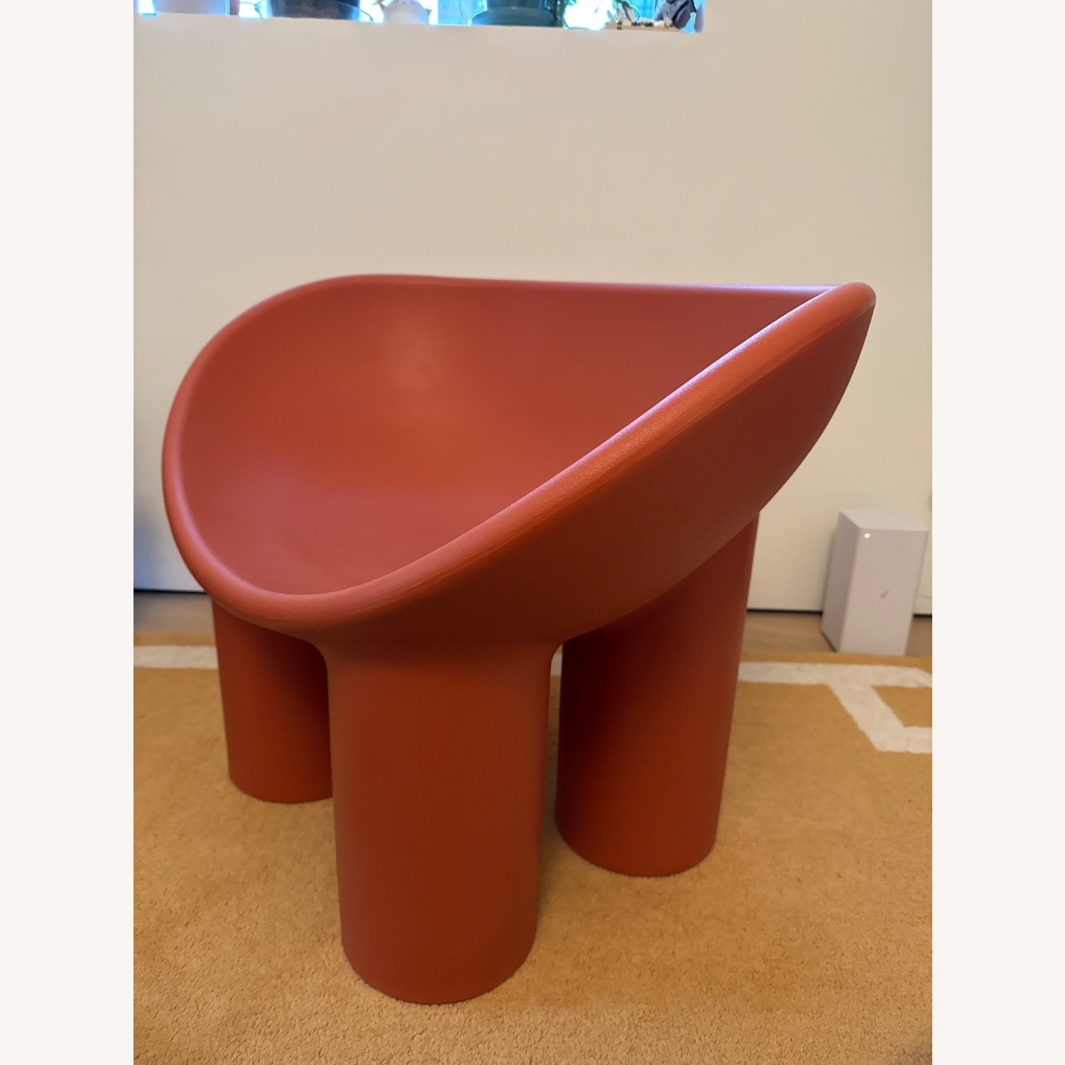 Orange Polyurethane Accent Chair - image-2