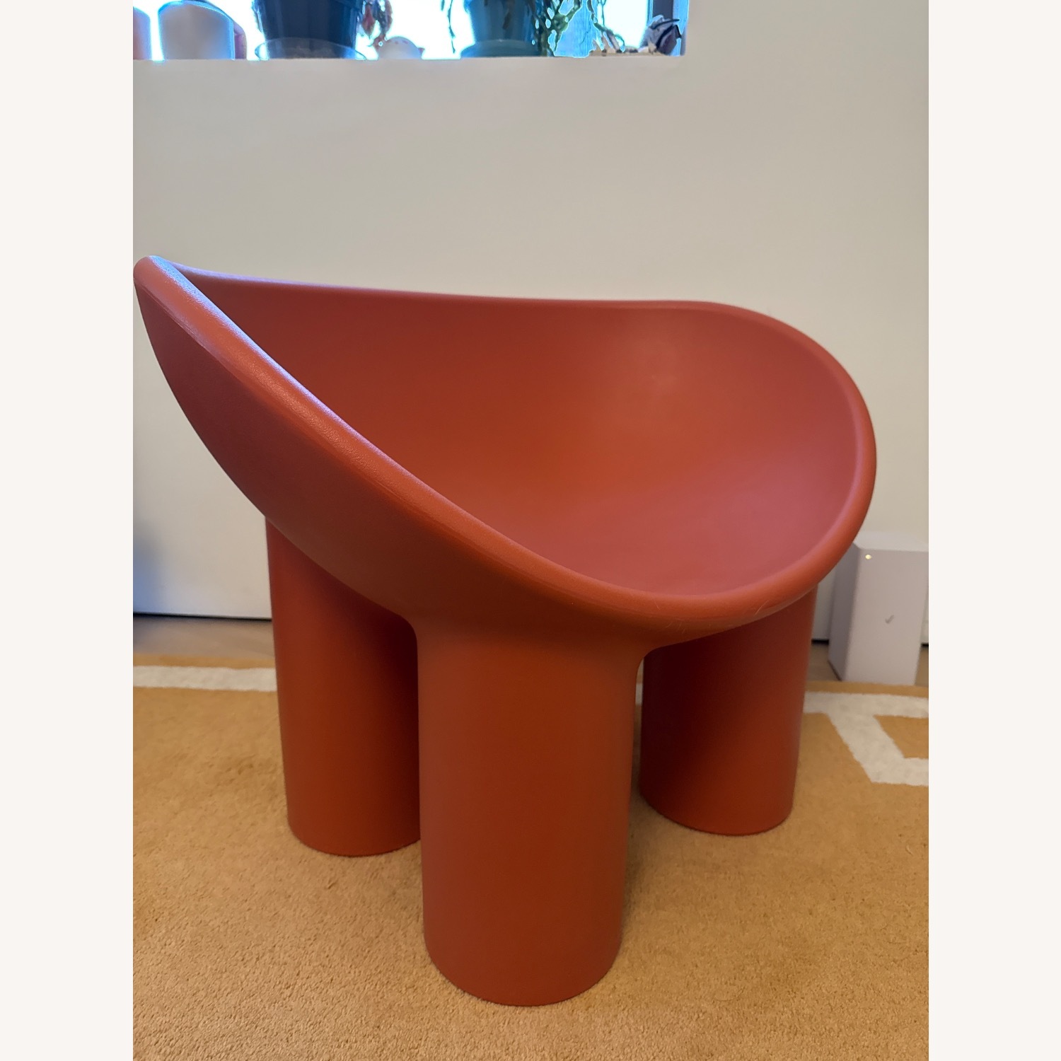 Orange Polyurethane Accent Chair - image-3