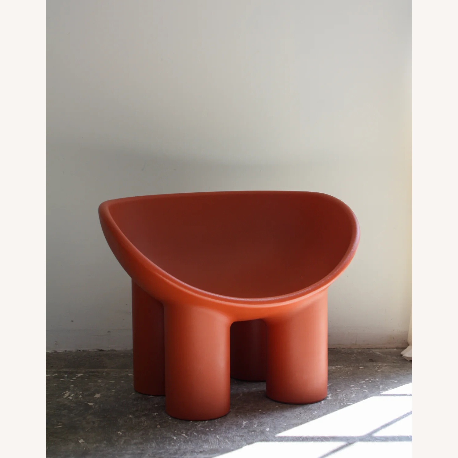 Orange Polyurethane Accent Chair - image-5