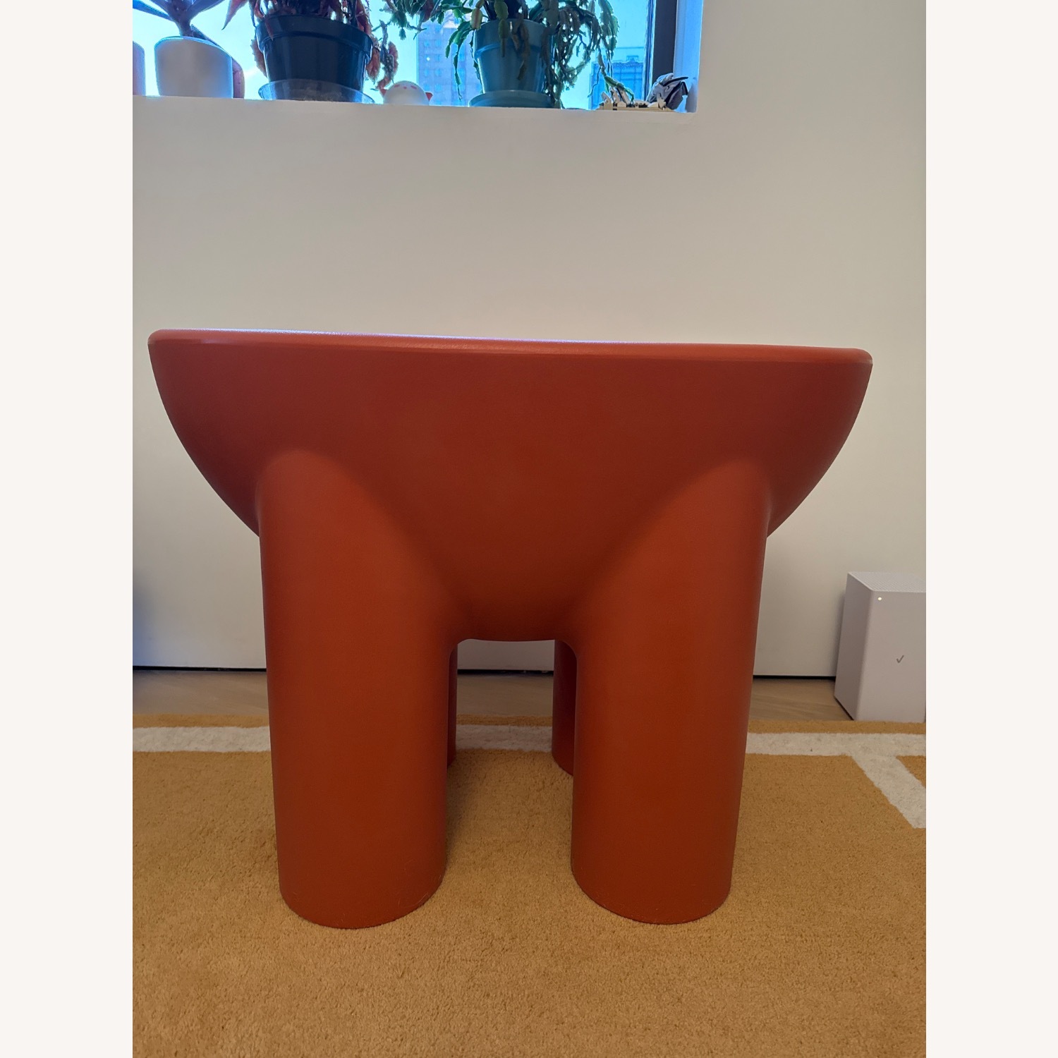Orange Polyurethane Accent Chair - image-4