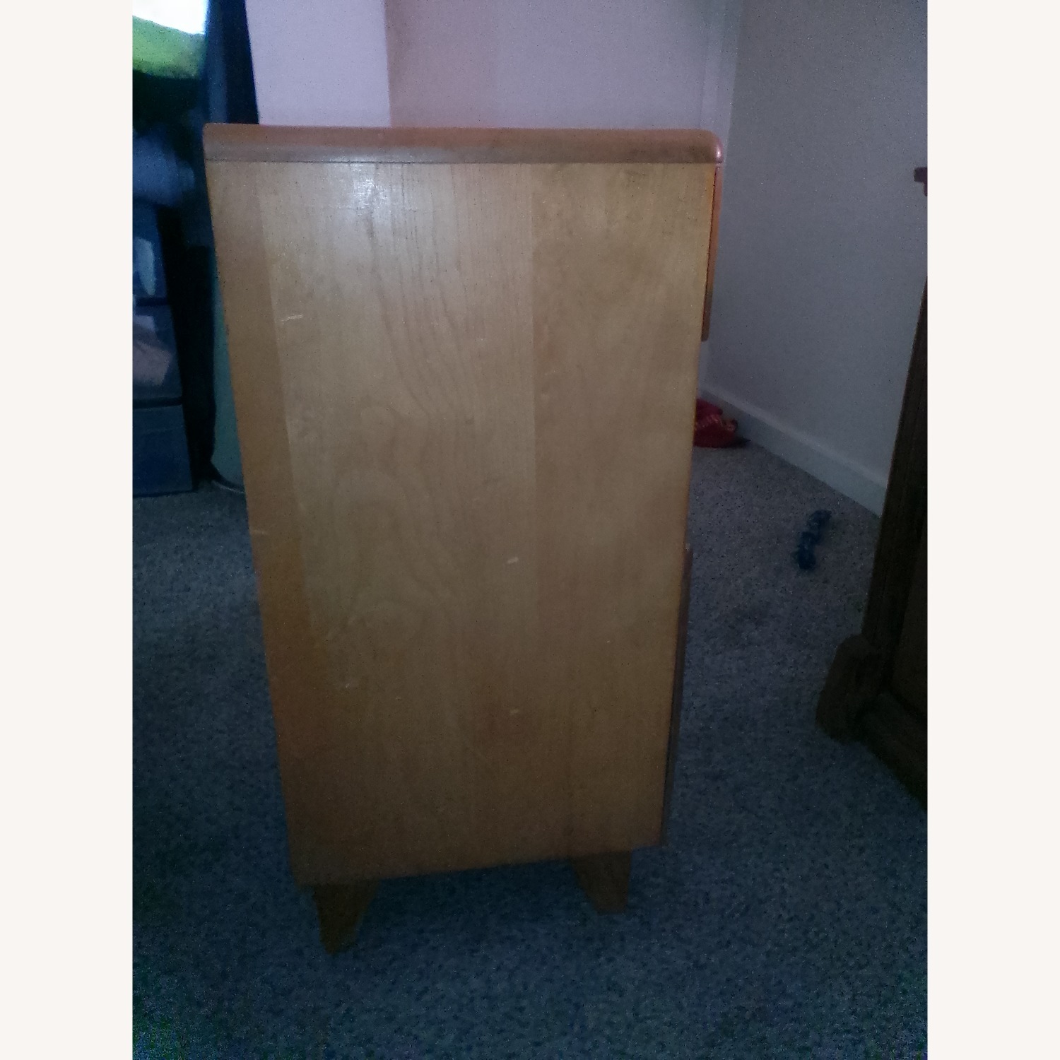 Vintage/Antique Natural Wood Nightstand - image-2