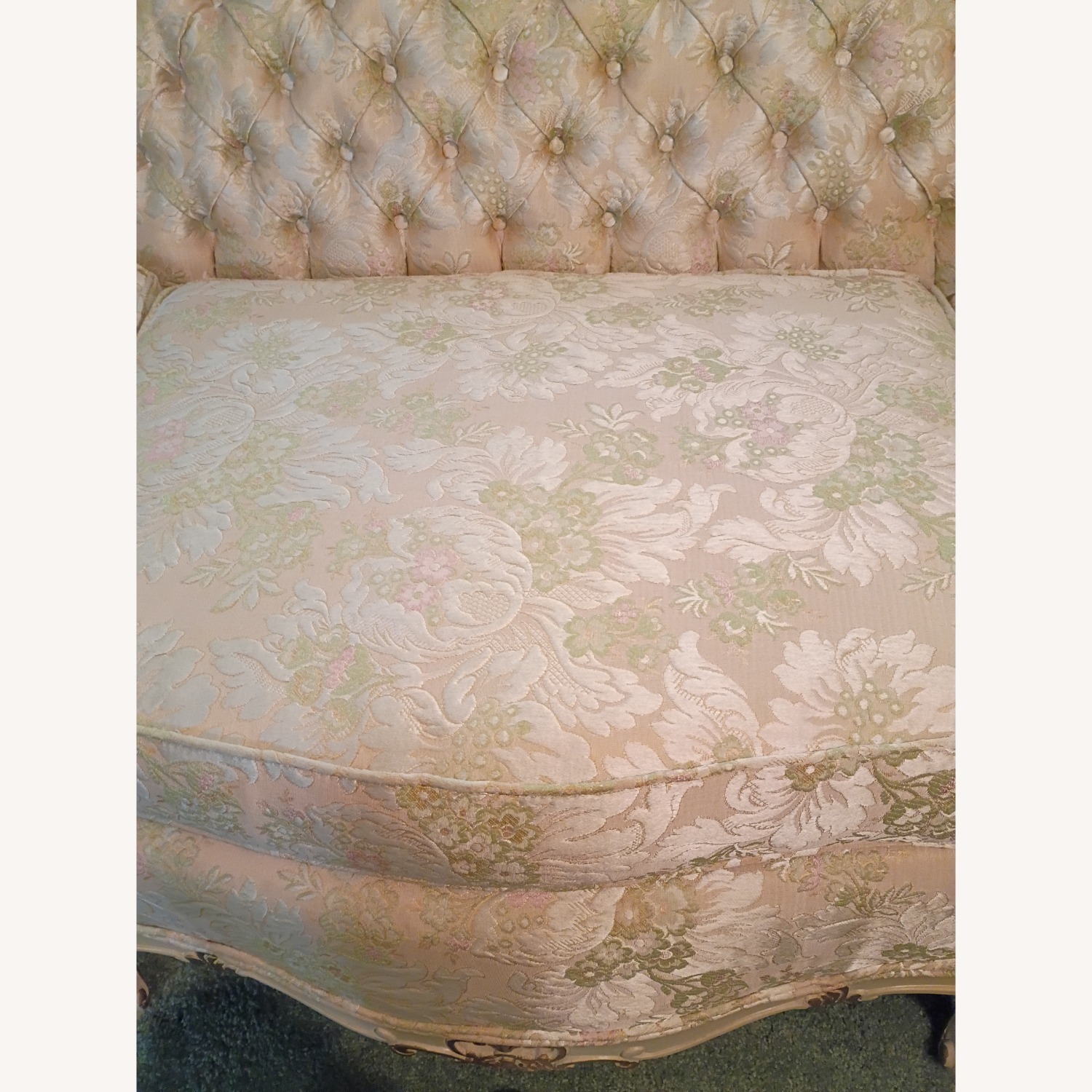 Vintage/Antique Fabric 3+ Seater Sofa - image-7