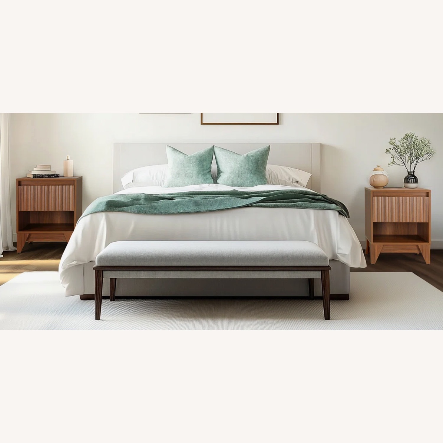 Wayfair Ebern Designs Dark Brown Wood Nightstands - image-2