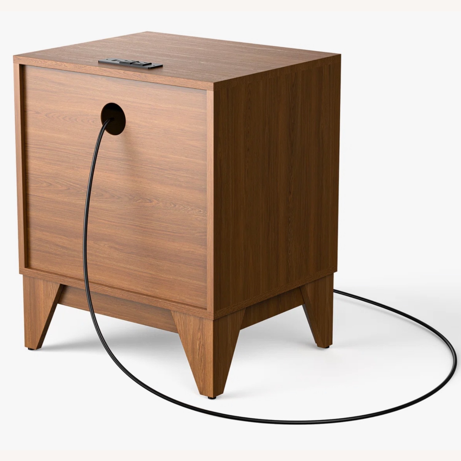 Wayfair Ebern Designs Dark Brown Wood Nightstands - image-3