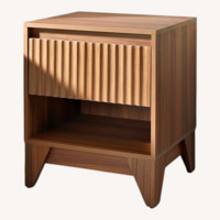 Wayfair Ebern Designs Dark Brown Wood Nightstands