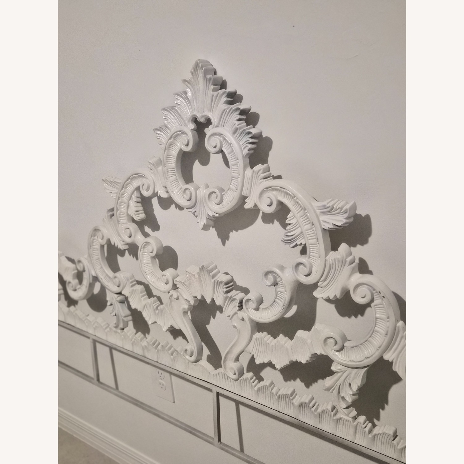 Vintage/Antique White Headboard - image-4