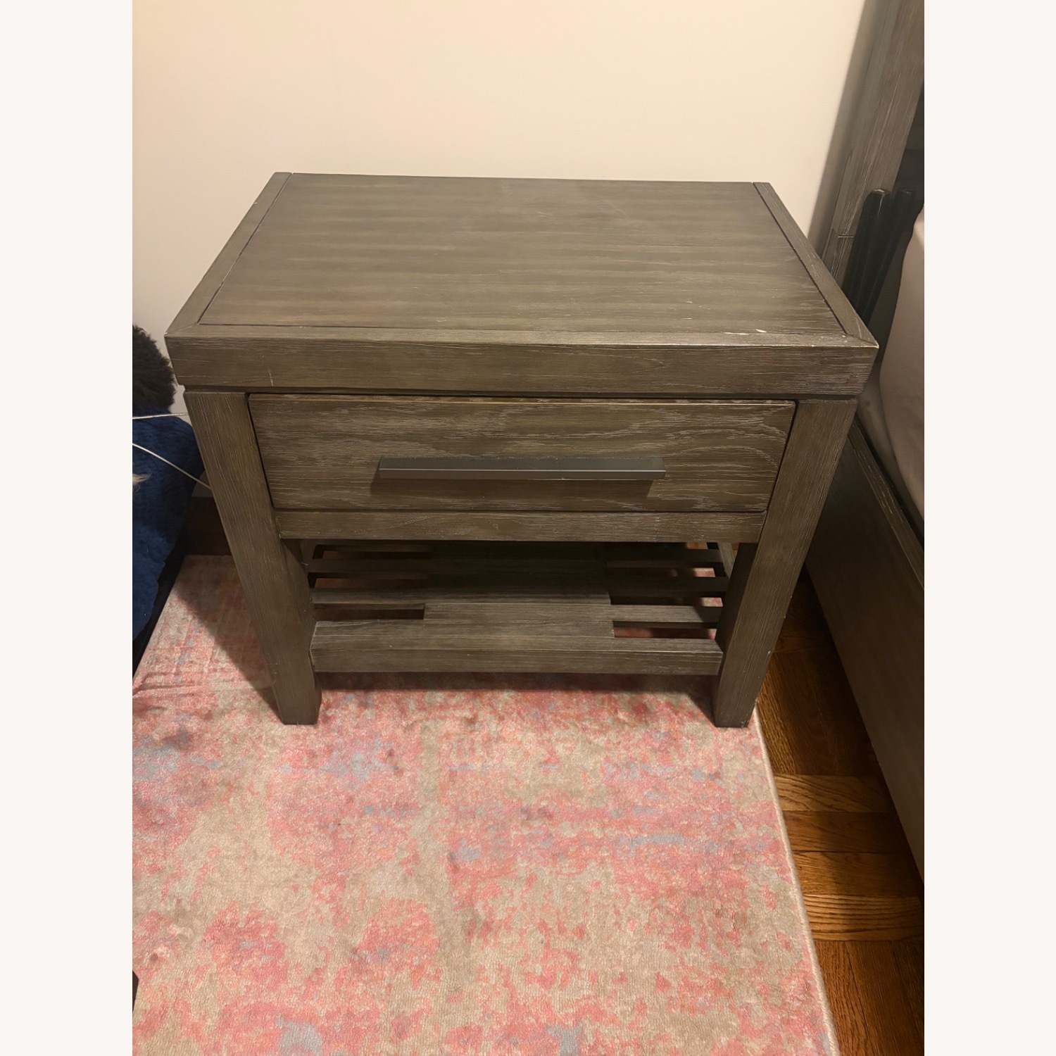 Raymour & Flanigan Dark Gray Wood Side Table - image-2