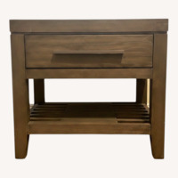 Raymour & Flanigan Dark Gray Wood Side Table