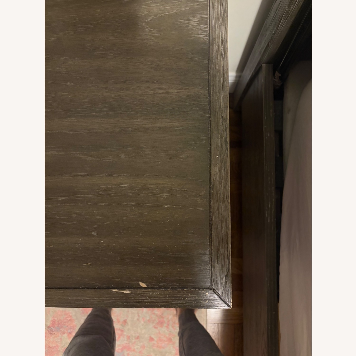 Raymour & Flanigan Dark Gray Wood Side Table - image-4