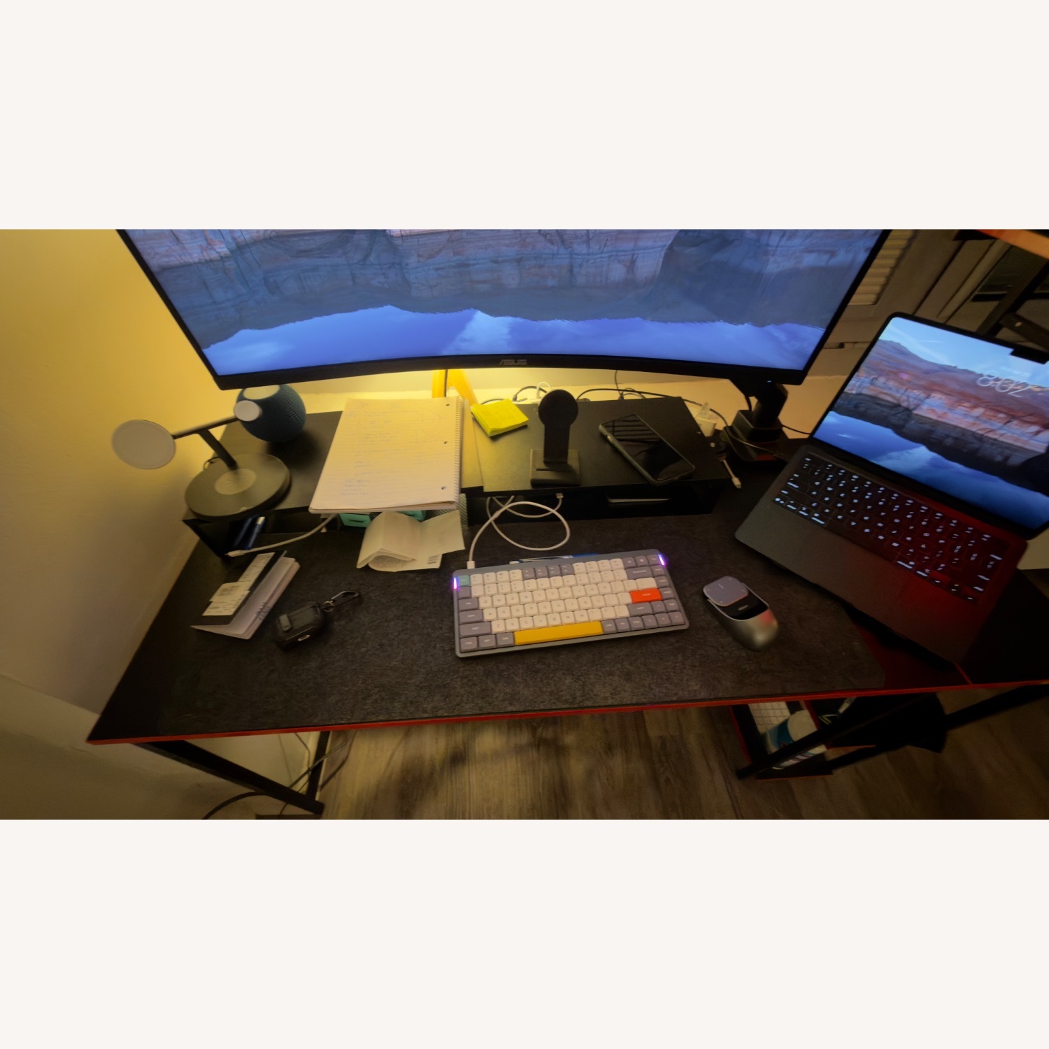 Amazon Black Wood Desk - image-2