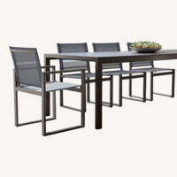 Restoration Hardware Aegean Aluminum 94.5” Table and Chairs 