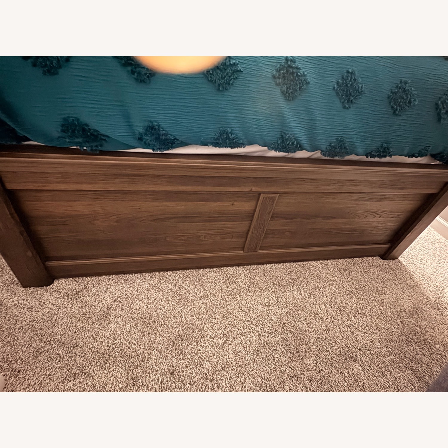 Ashley Furniture Dark Brown Wood Queen Bed - image-3