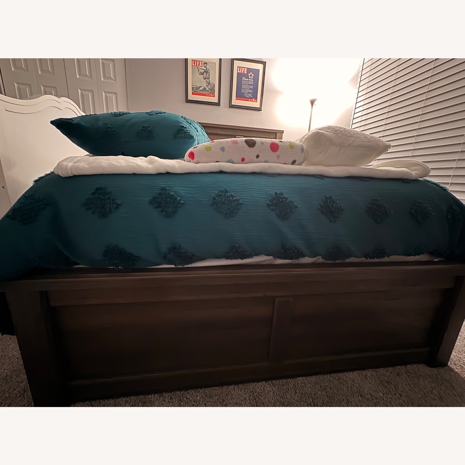 Ashley Furniture Dark Brown Wood Queen Bed - image-4