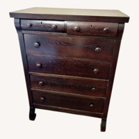 Empire Revival Oak Dresser
