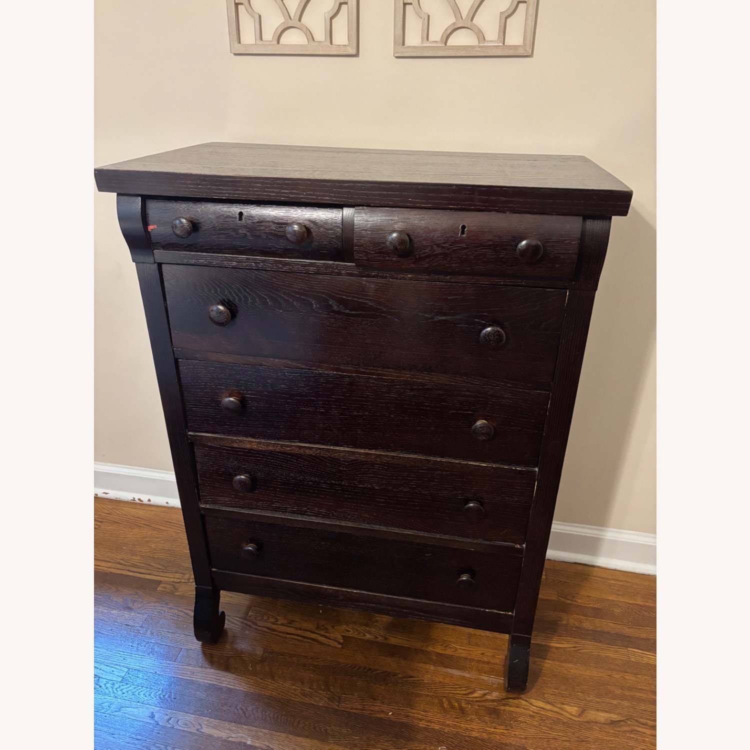 Empire Revival Oak Dresser - image-1