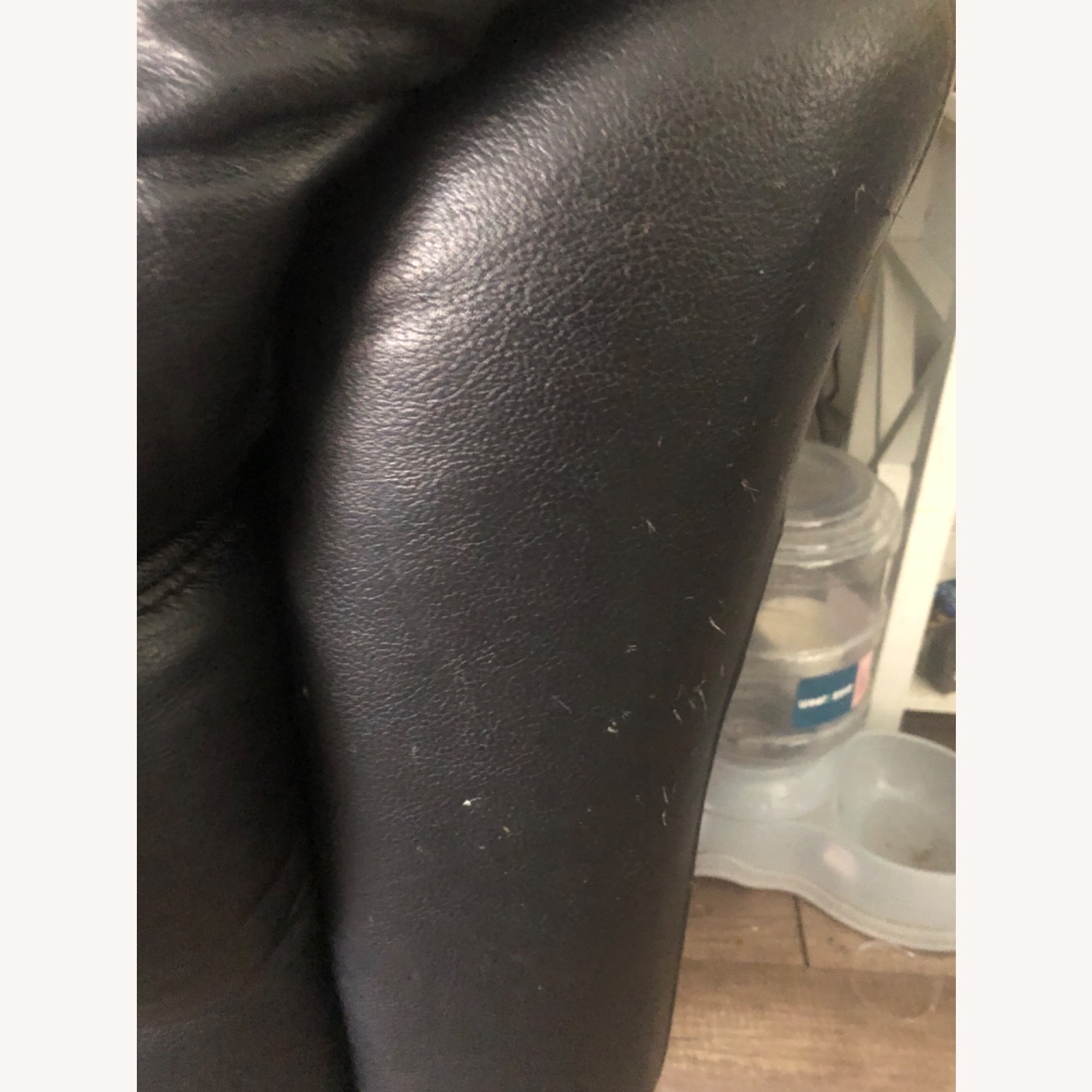 Leather Black Sofa - image-2