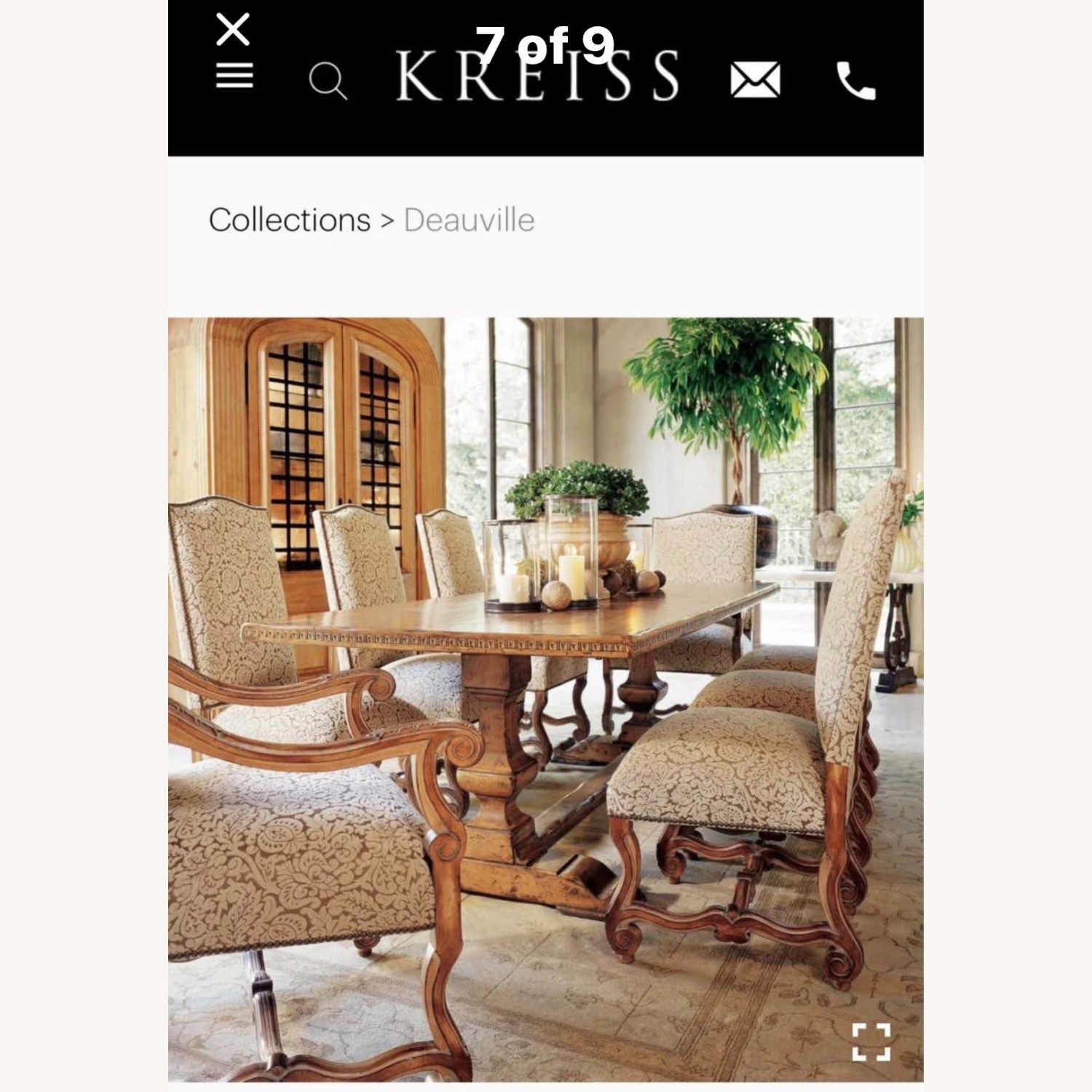 Kreiss Dark Brown Wood Dining Set - image-7