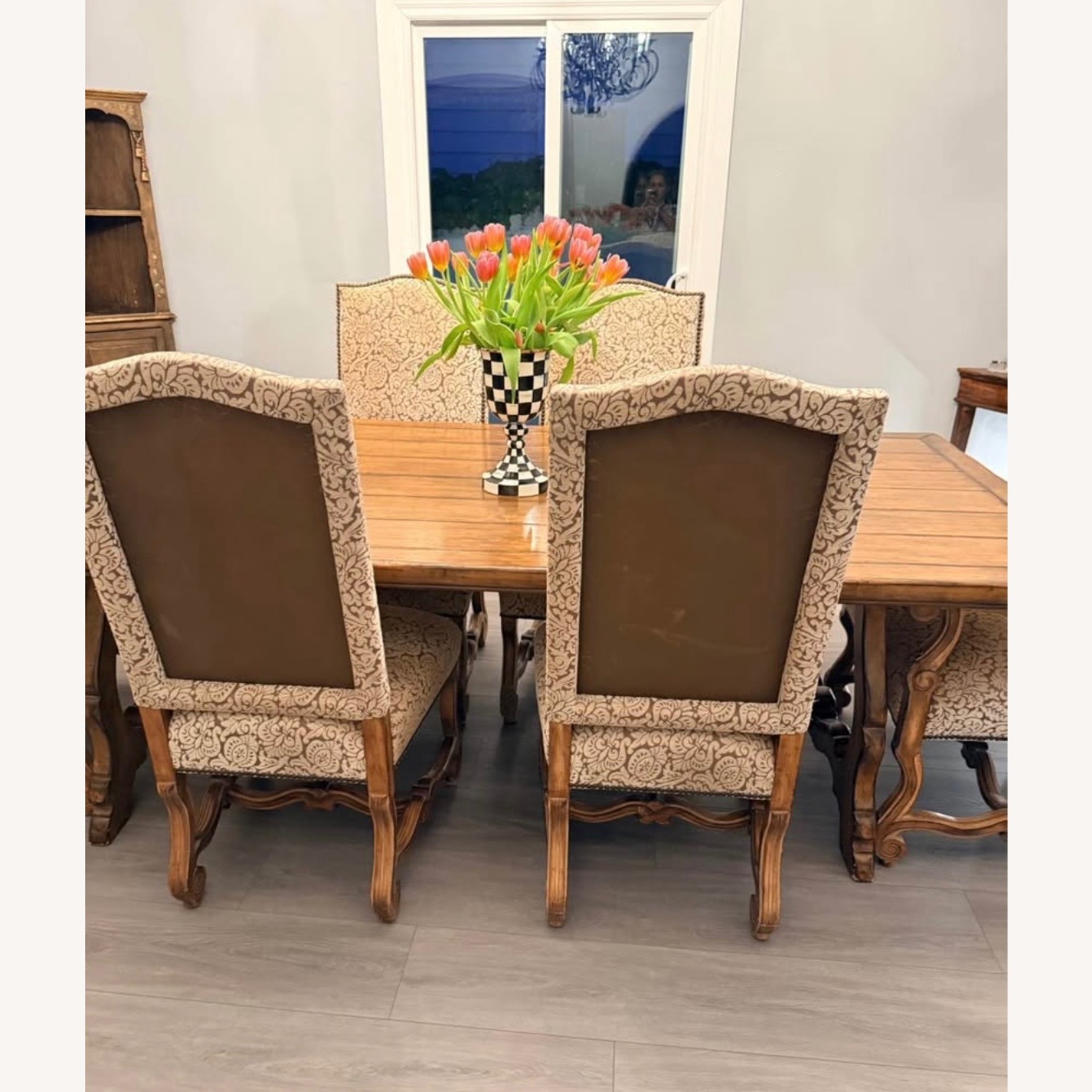 Kreiss Dark Brown Wood Dining Set - image-3