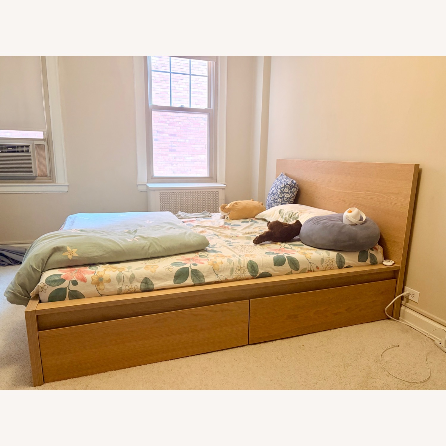 IKEA Wood Queen Bed - image-1