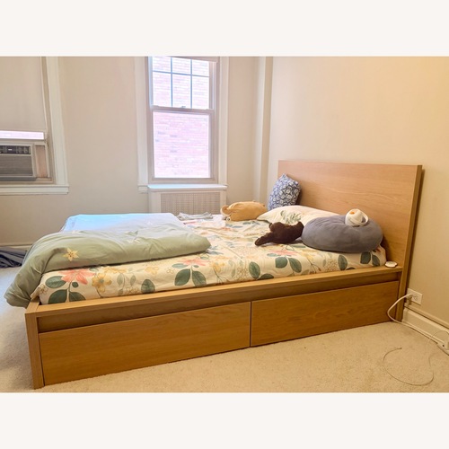 Used IKEA Wood Queen Bed for sale on AptDeco
