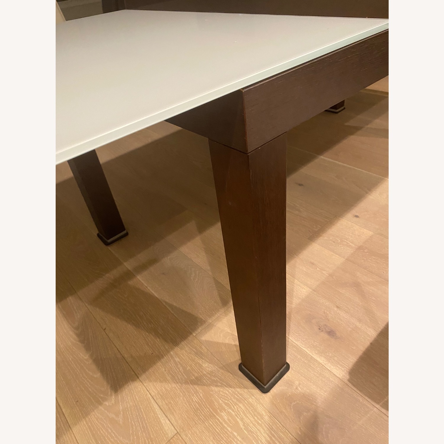 Dark Brown Wood and Glass Dining Set - image-4