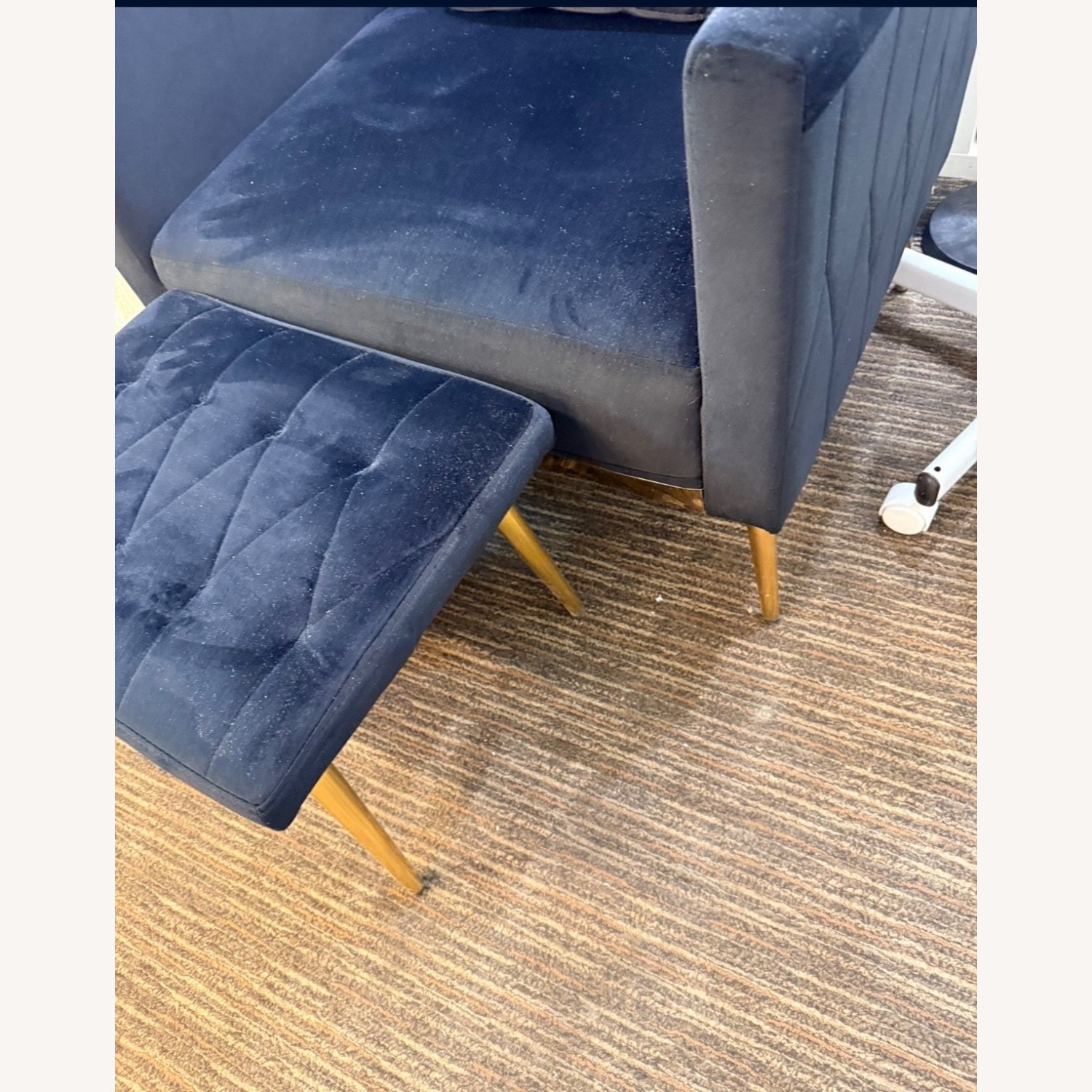 Amazon Black Velvet Accent Chair - image-2