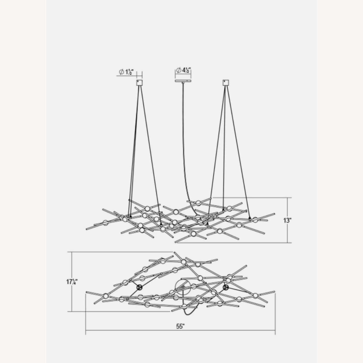 Sonneman Design Group Silver Ceiling Lamp - image-7