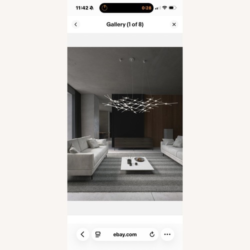 Used Sonneman Design Group Silver Ceiling Lamp for sale on AptDeco