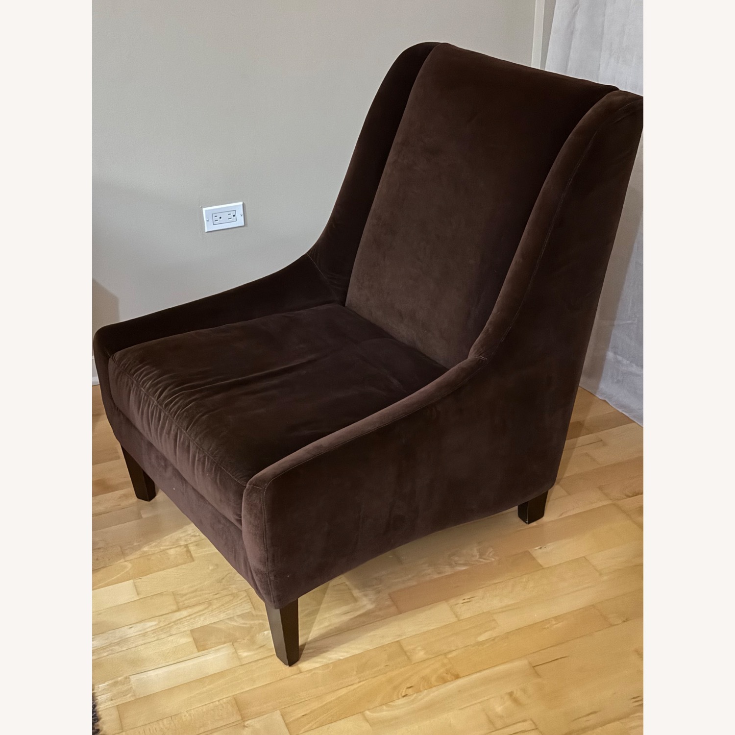 Room & Board Dark Brown Velvet Accent Chair - image-1