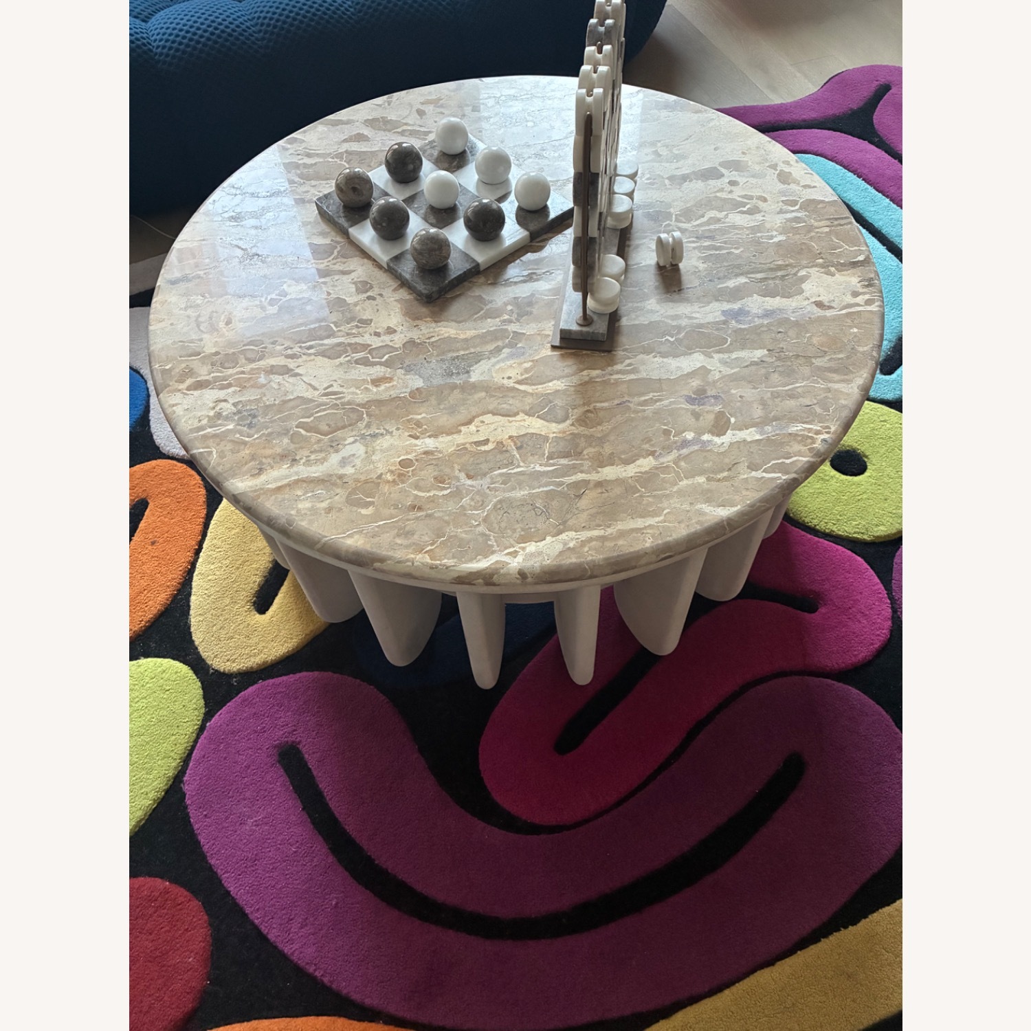 Bed Bath & Beyond White Marble Coffee Table - image-4