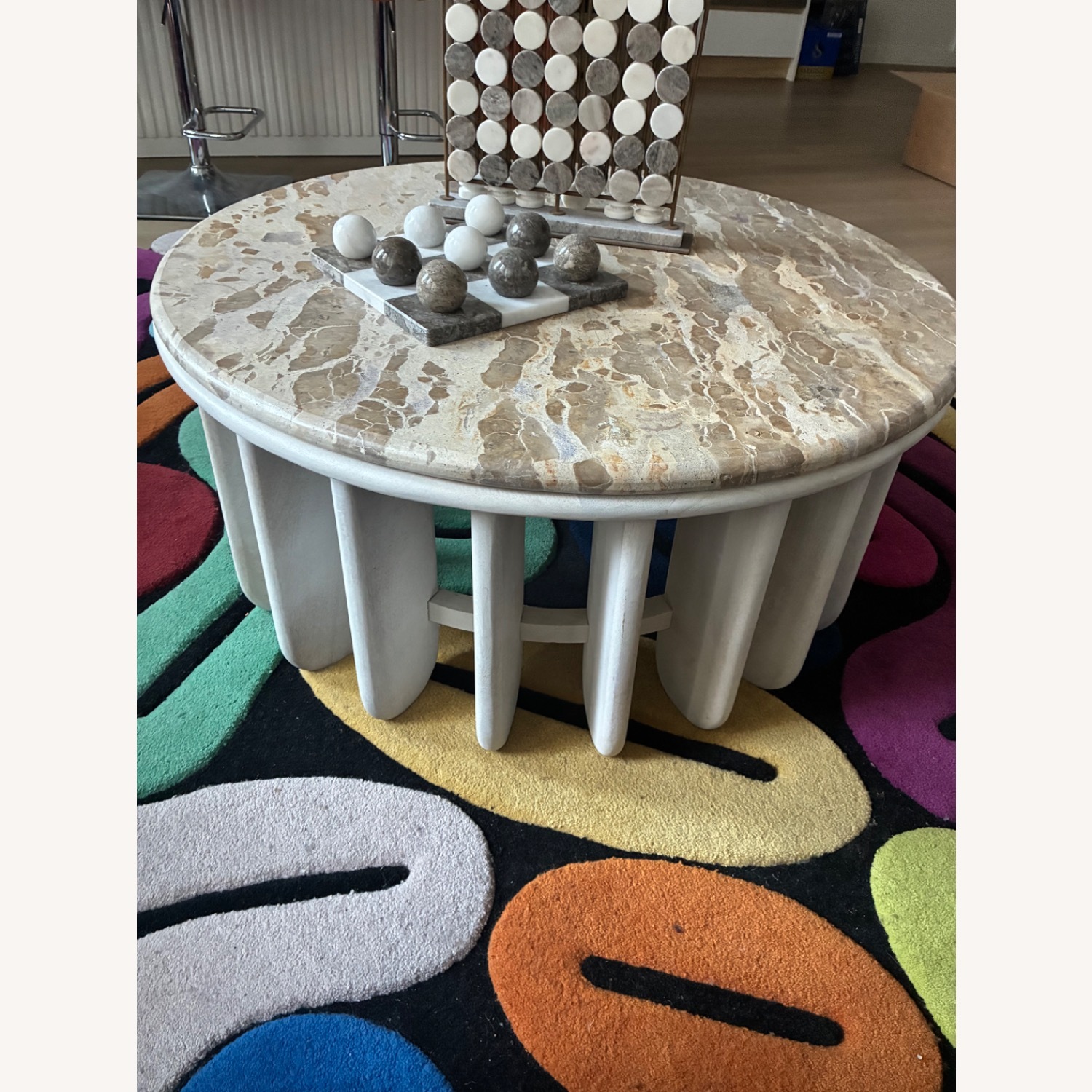 Bed Bath & Beyond White Marble Coffee Table - image-5