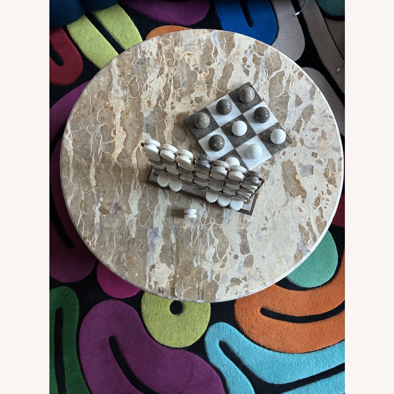 Bed Bath & Beyond White Marble Coffee Table - image-3