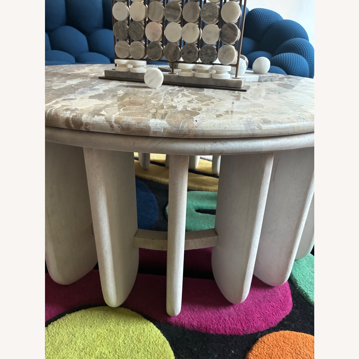 Bed Bath & Beyond White Marble Coffee Table - image-2