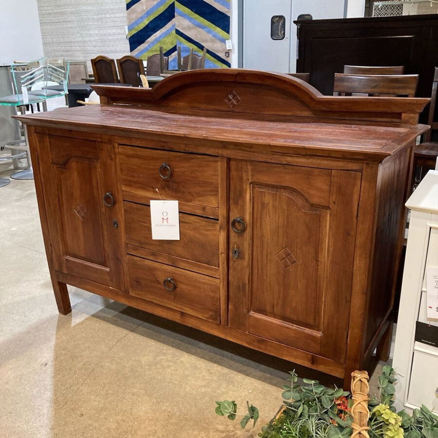 Antique Traditional 3-Drawer Buffet - image-2